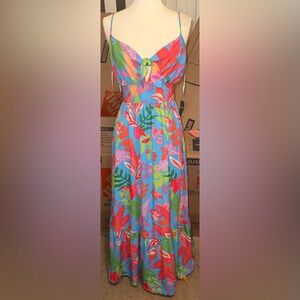 Flying tomato Tropical Floral maxi dress medium